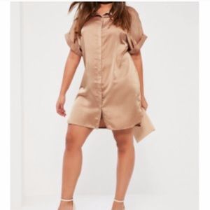 A25 Missguided Nude button up shirt/tunic
